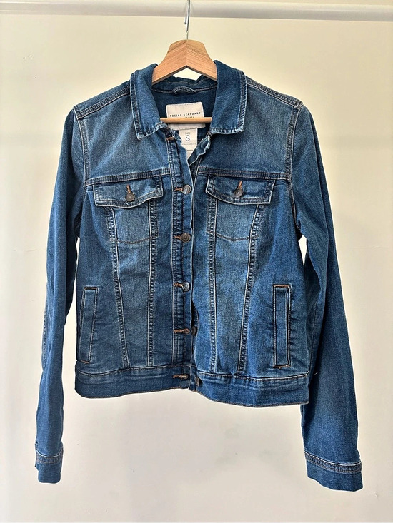 Social Standard Jackets & Blazers - Social Standard Women's Denim Jacket Blue Size Small